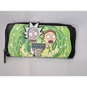 Dani by Danielle Nicole Rick and Morty Theme 3D Zip Around Wallet Black